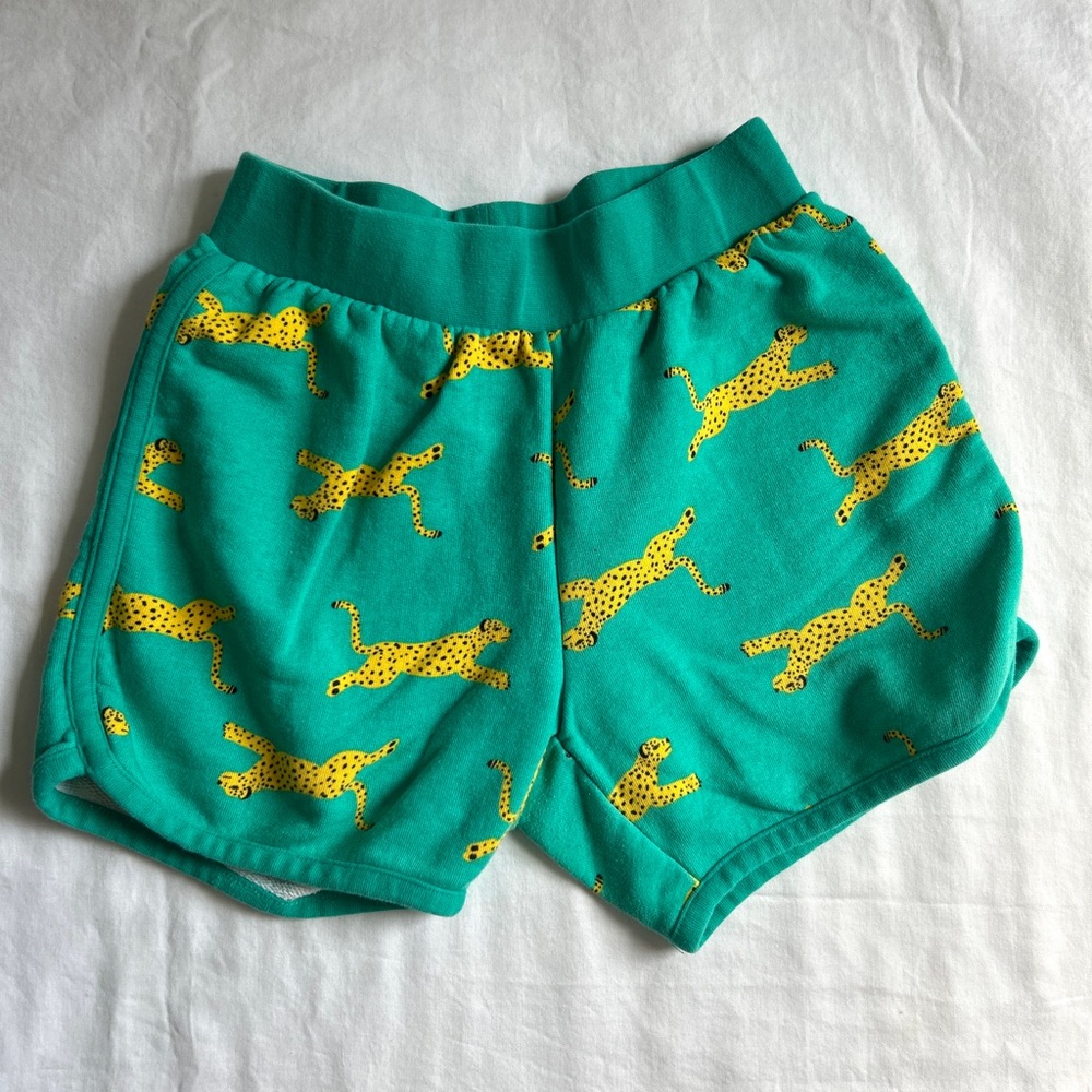 HA Green Shorts with Yellow Cheetah Print
